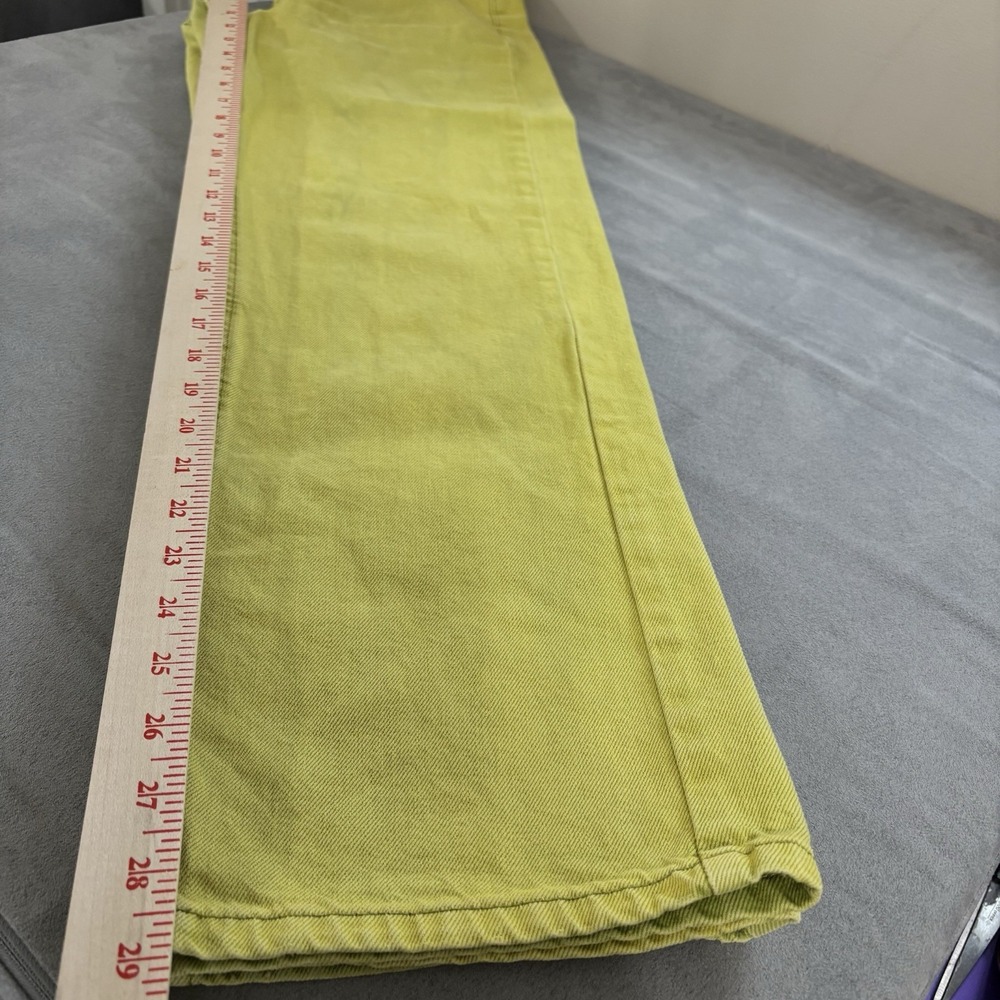 BDG Urban Outfitters Womens High Rise Loose Baggy Jeans Sz 25 Lime Green Grunge‎ - Picture 6 of 14